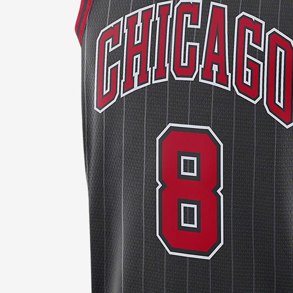 Jordan NBA Atmungsaktives Basketball Tank Top Fan Edition 22-23 Chicago Bulls LaVine Nr.. 8 Herren Tops Schwarz DO9521-012