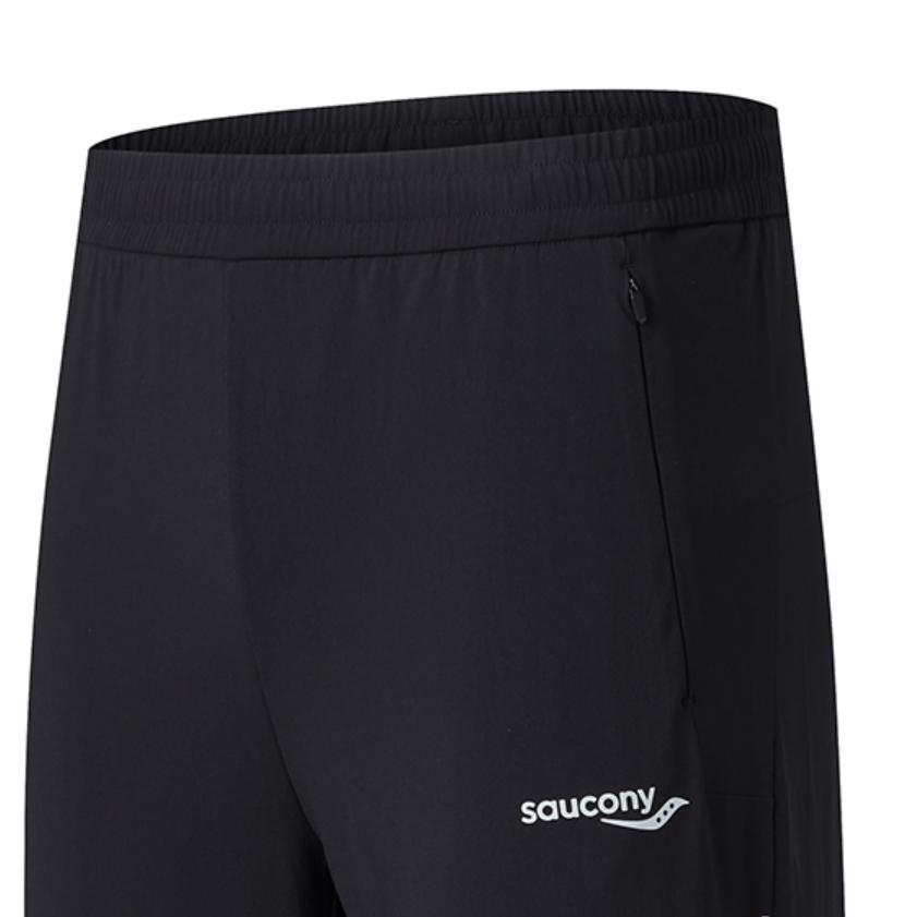 Saucony Letter Logo Print Straight Leg Knit Sports Pants Unisex pants Black SC2230157A-BK01