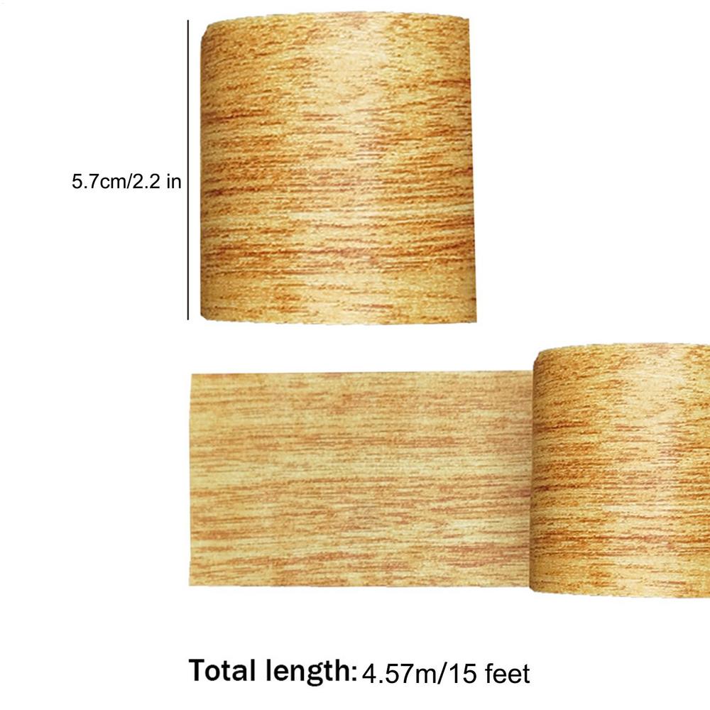 2.2X15" Wood Grain Repair Tape Self-Adhesive Renovation Sticker for Kitchen Cabinet Counter Bookshelf Mirror Furniture Restore
