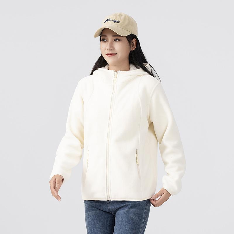 Thickened Austrian fleece fleece fleece jacket, new outdoor autumn and winter cold-proof, comfortable and warm hooded fleece liner jacket