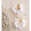 Eetit  Imitation Pearls Twisted Geometric Chic Light Earrings for Women Stainless Steel Daily Modern Fashion Jewelry Waterproof
