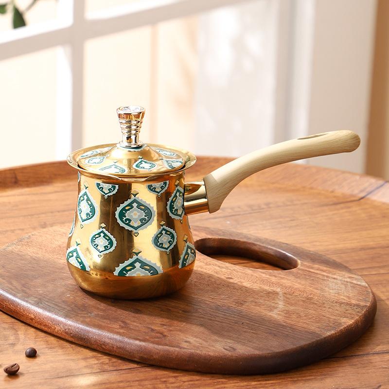 Stainless steel Turkish coffee pot and milk cup, 1pcs coffee pot for brewing tea, chocolate, butter and milk