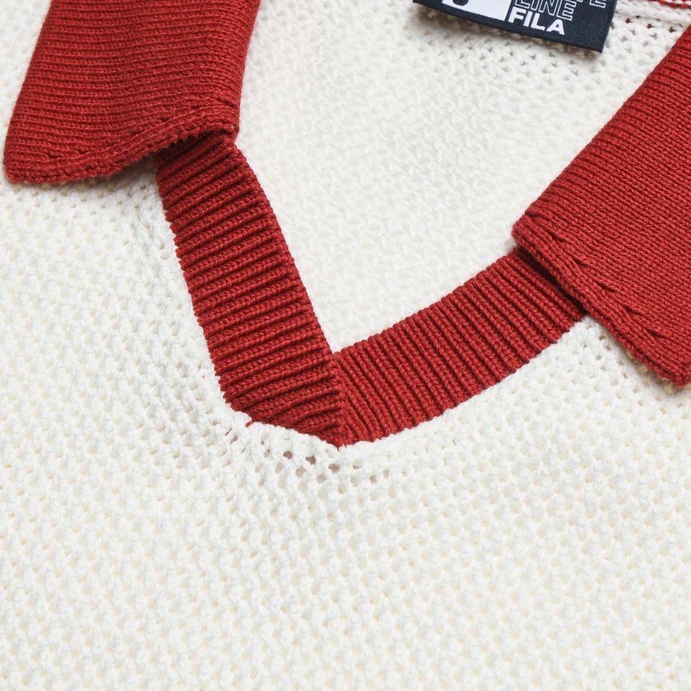 Fila Original Fashionable Personality Trendy Classic Retro Casual Versatile Comfortable Loose Knit Short Sleeve Sweater Women Tops F11W629401FWT