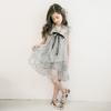 YUBAOBEI Girls Sleeveless Lace Dress Gray Princess Clothing  Big Girls Tulle Embroidery Bow Teenage  Frocks
