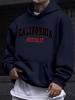Printed Drawstring Sweatshirt Hooded Pullover Sweatshirt