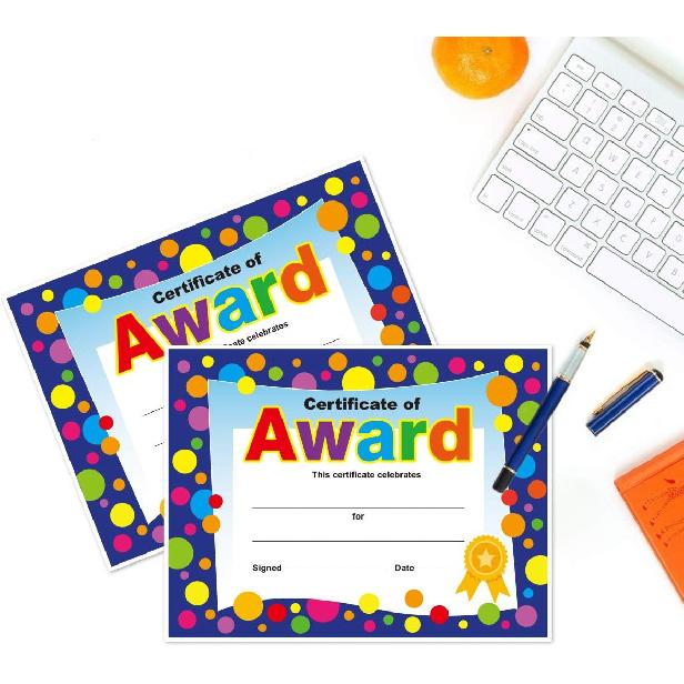 Yoklili 45-Pack Certificate of Award for Teachers Students Back To School Classroom Supplies, Printable, 8.5 X 11 Inches