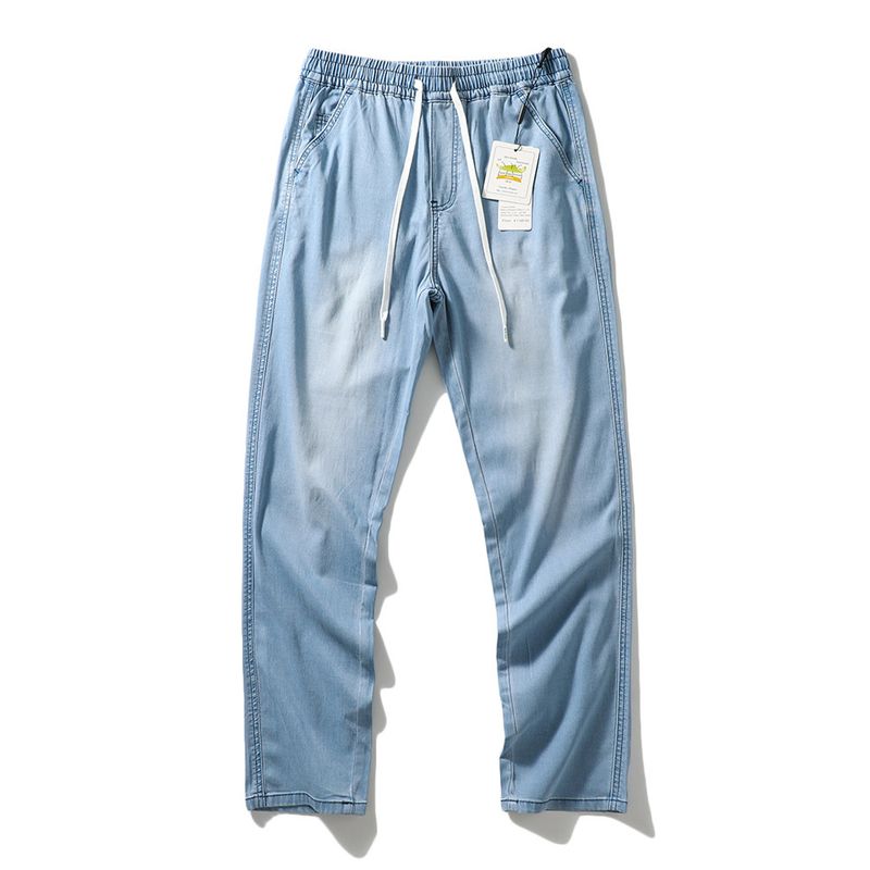 Ice Oxygen Bar Lyocell Drape Summer Export Jeans Light Denim Blue S