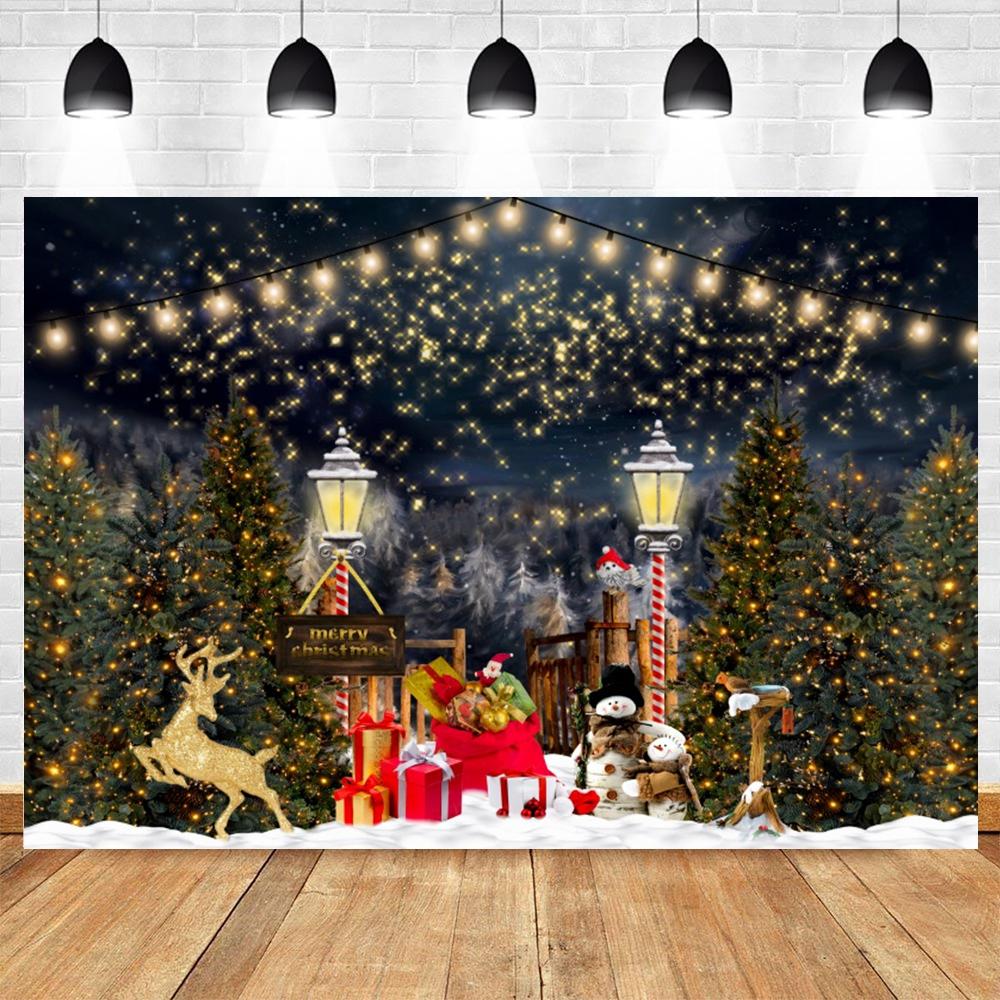 Christmas Photography Background Custom Christmas Tree Fireplace Poster Family Portrait Children Carnival Party Banner Decor