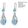 Yousheng 1 Pair Drop Earrings Cubic Zirconia Waterdrop Shape Long Earrings Lightweight Smooth Surface Hook Earrings Banquet Dance