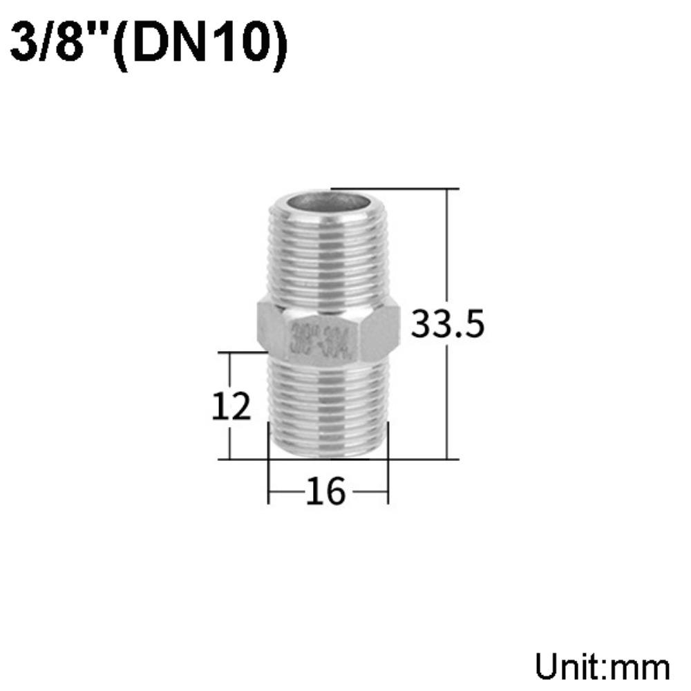 1/8 1/4 3/8 1/2 3/4 1" Pipe Fitting Connector Male Thread Stainless Pipe Fitting Pipe Coupler