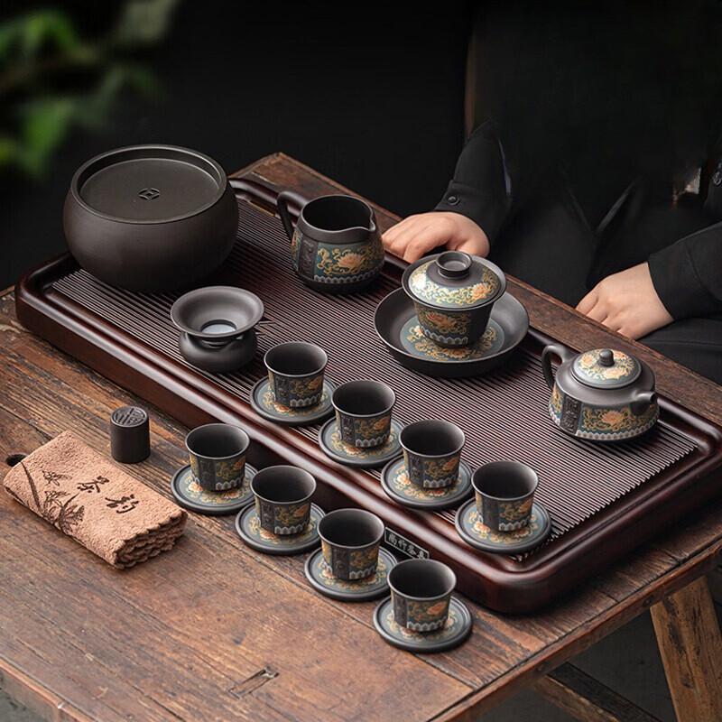 Auspicious Ceramic Automatic Kung Fu Tea Set