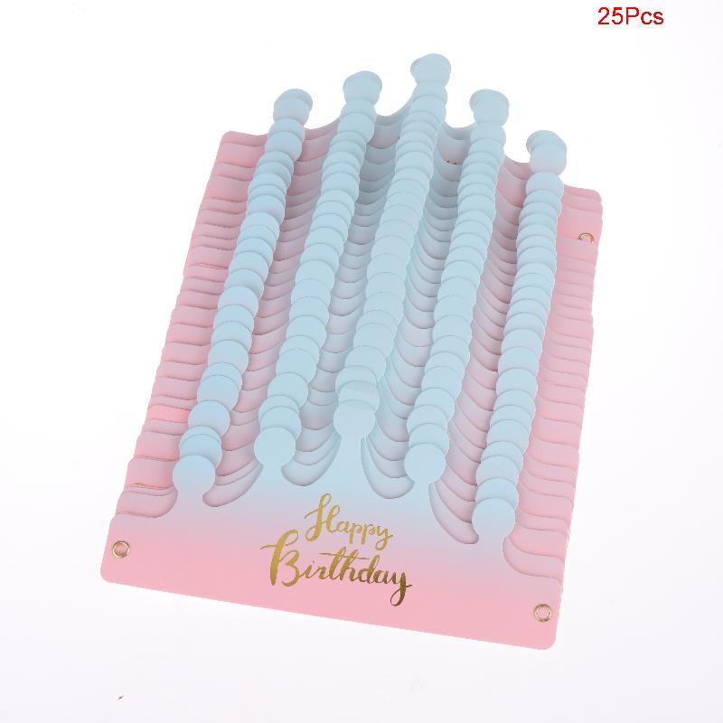 25PCS Creative Happy Birthday Hat Crown Cap DIY Handmade Party Decor Photo Prop For Adult Kids Cake Ornament