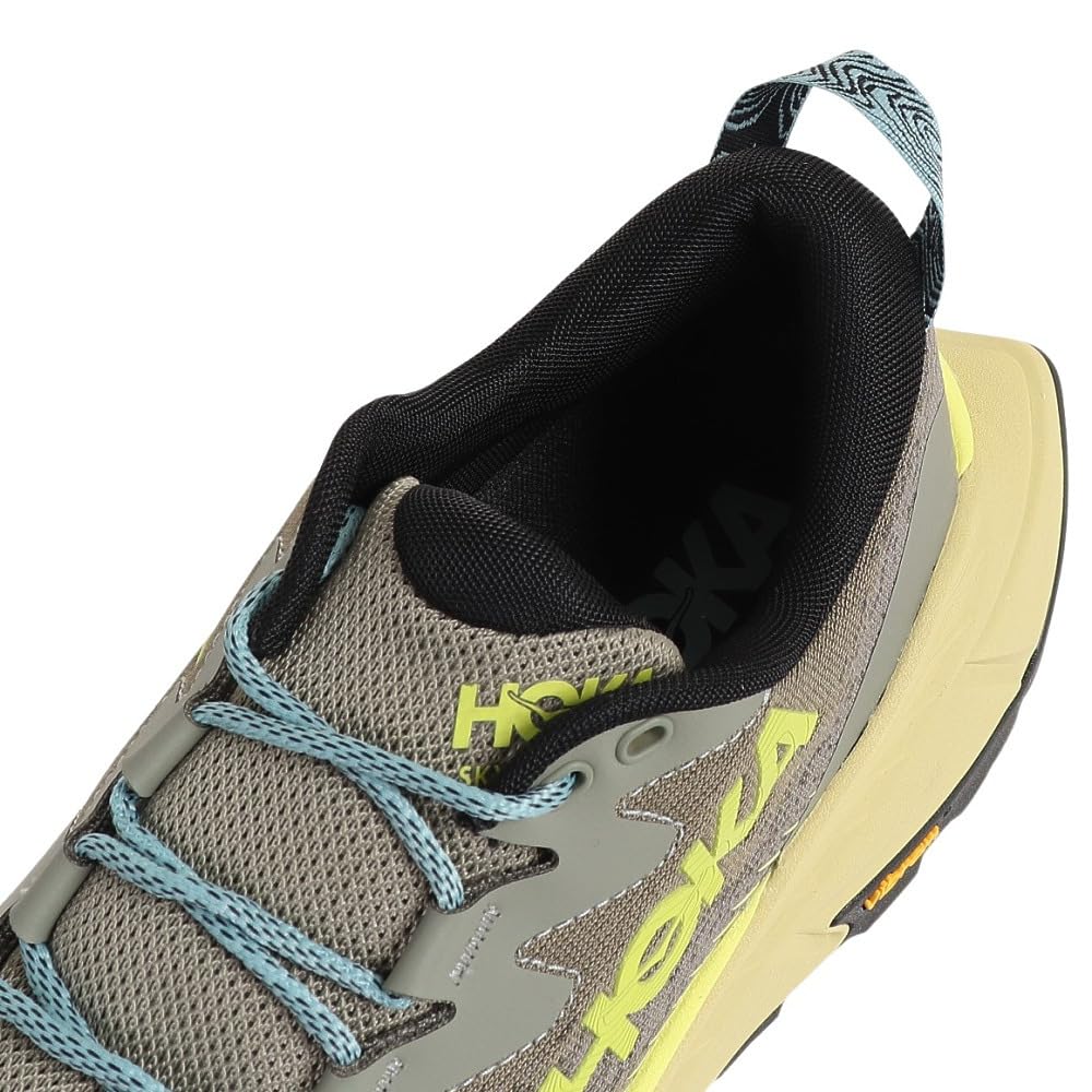 HOKA Skyline Float X Hiking Shoes Gray and Yellow and Low-Cut (1141610-OHCRT) (Gray Yellow/Size 25.5/Men's)