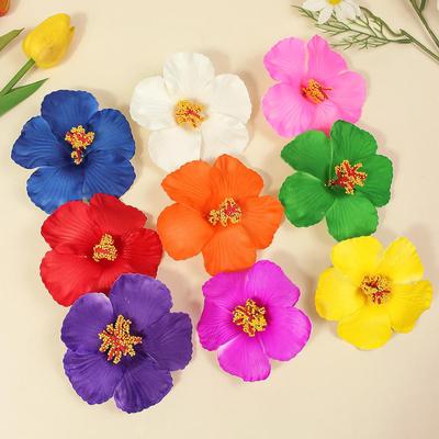 9cm EVA Frangipani Hibiscus Hawaiian Corsage Headwear Dried Flower Accessories