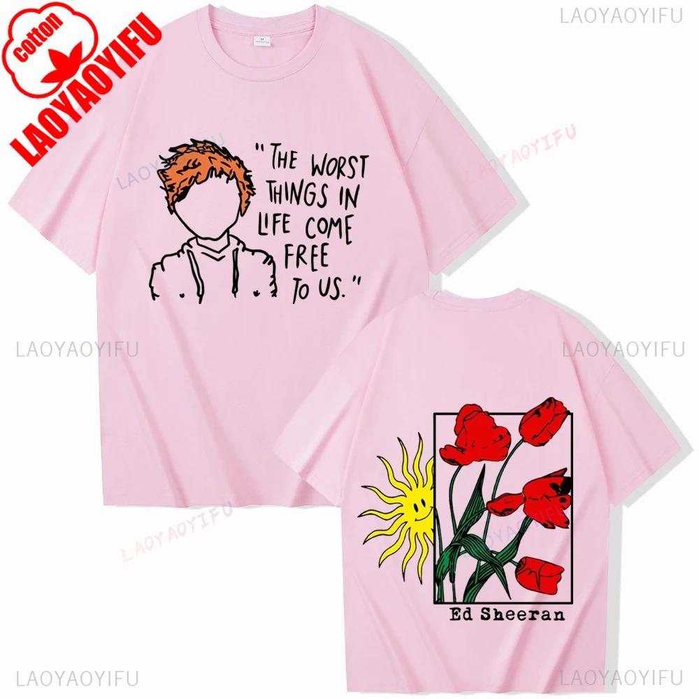 2025 Ed Sheeran Tshirts Fashion Harajuku Oneck Short Sleeve Unisex Unisex Shirts Fans Gift