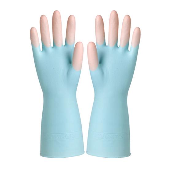 1 Pair Housework Gloves Long-Sleeved Latex Waterproof Cleaning Gloves Tear-Resistant Dishwashing Laundry Dish Gloves