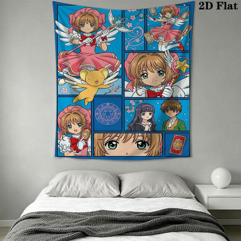Cardcaptor Sakura poster Wall Hanging Printed Fabric Blanket Decorative Tapestries for Bedroom Living Room Home Decor