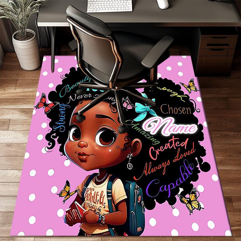 1PC Custom Name Beautiful Theme Floor Mat Ideal for Living Room, Game Rooms, Office, Bedroom,Floor Mat Playful Design