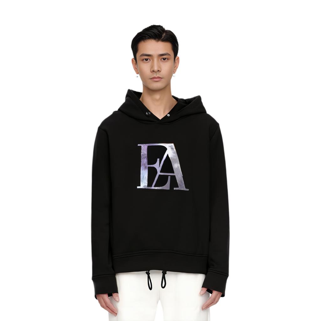 EMPORIO ARMANI EA Sweatshirts Men's Black Hooded Moderate Regular 6H1MA9-1JDSZ-0999