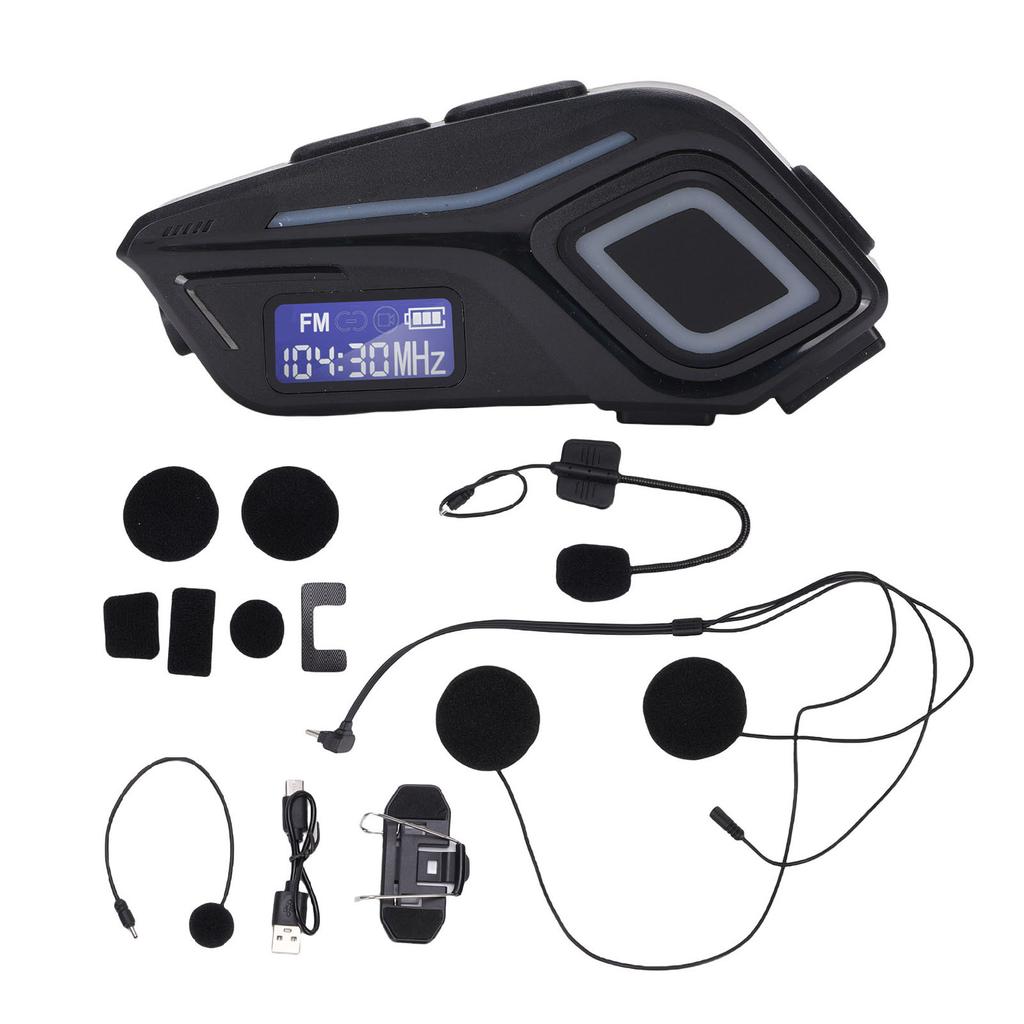 Motorcycle Helmet Speaker Bluetooth 5.4 IPX8 Rain Proof Multifunctional Motorcycle Helmet Headset