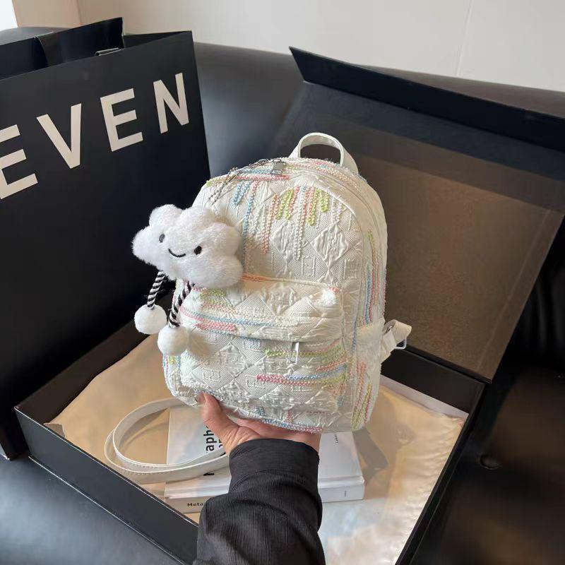 Adorable Mini Backpack for College Women's Spring Outings - Soft Girl Shoulder Bag