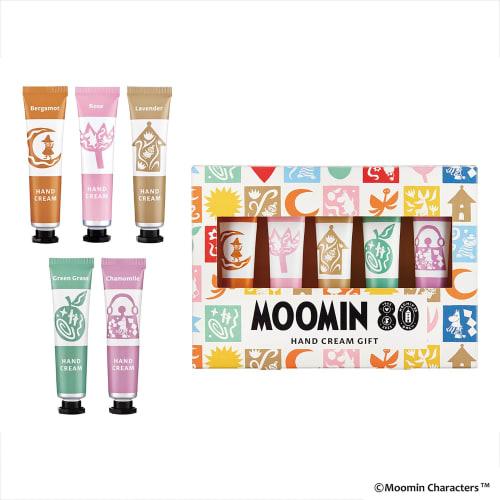 Moomin 80th Anniversary Art Hand Cream 5-Piece Gift Set (Moisturizing Gift Moomin Nordic Style)