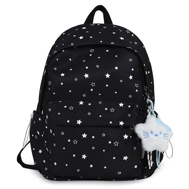 Schoolbag Candy Color Little Star School Bag Female Versatile Junior High School Student Small Fresh Backpack Girls College Style Travel Backpack