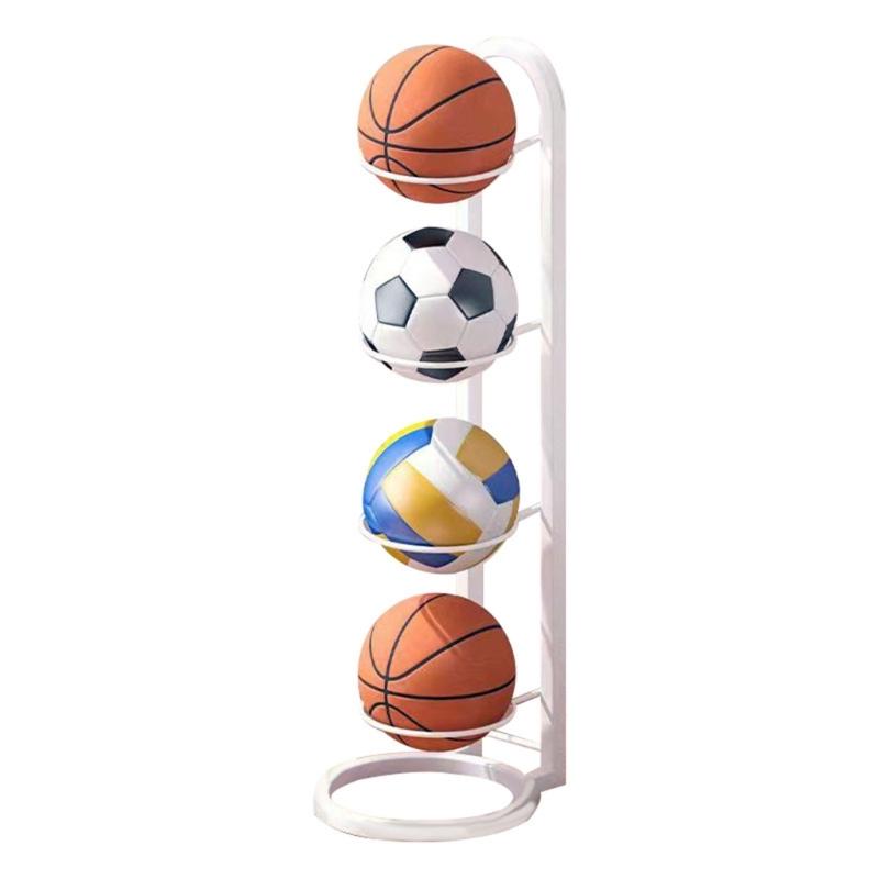 Soporte de Fútbol Estante Multicapa para Almacenamiento de Balones Estante Vertical con Ruedas para Exhibición de Balones