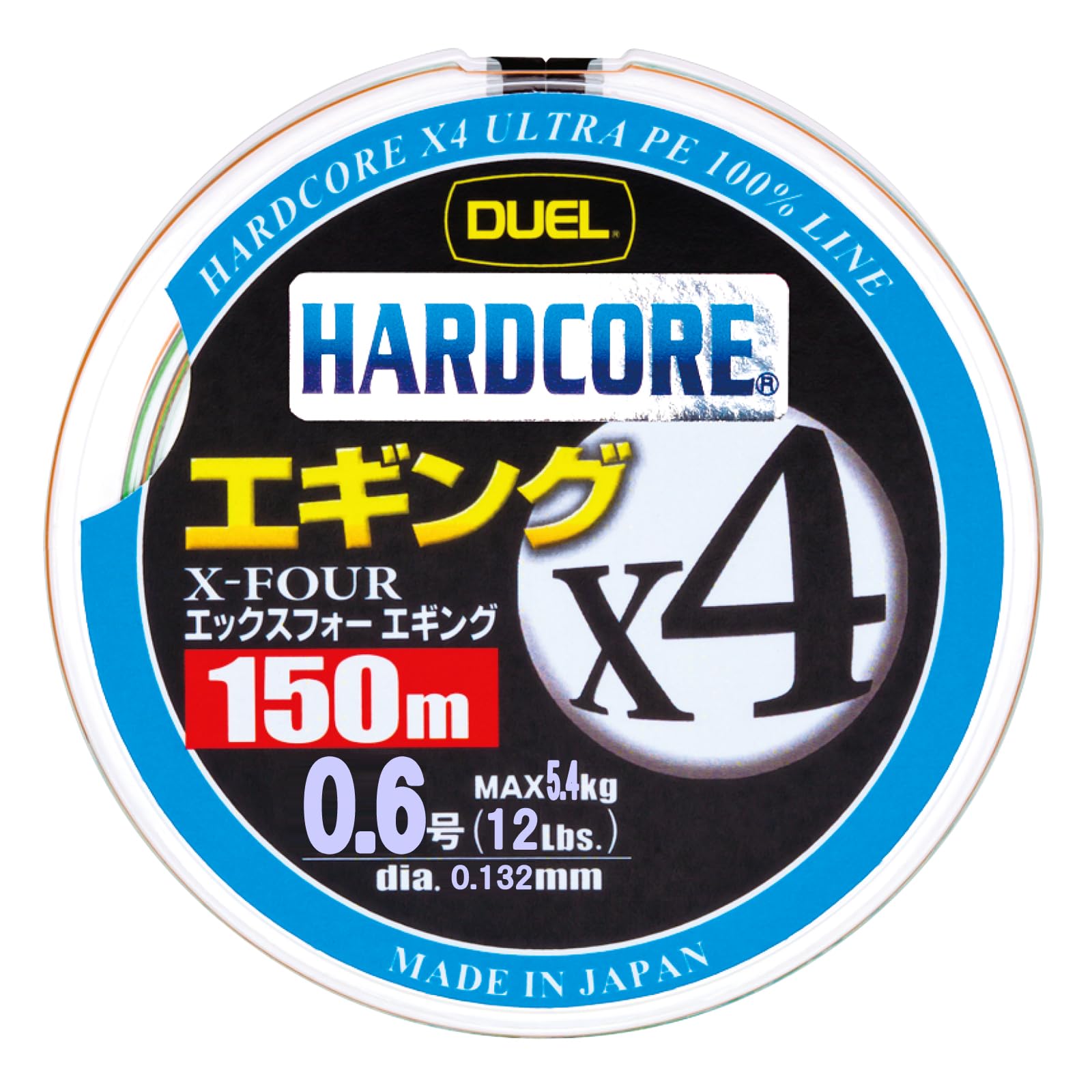 

DUEL HARDCORE PE Line HARDCORE X4 Eging 150m 10m x 3 Color Marking System Eging H3284 0.6 0.6