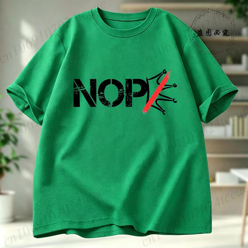 Summer Funny Nope No Kings Unisex Unisex Tshirt Short Sleeve Tee Clothing Casual Hip Hop Streetwear Fashion Trendy Tees Tops