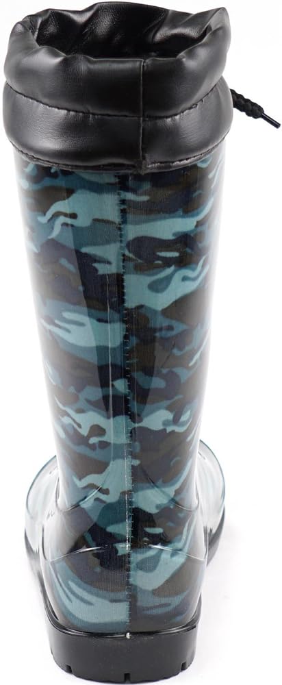Asuka Shoji Junior PVC Gummistiefel mit Kapuze, Marineblau, Größe 23,0 cm, HJ-901 NV