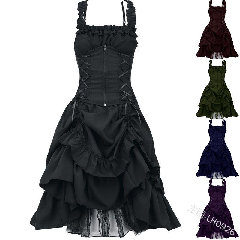 

Foreign Trade Strapless Lace-Up Corset Dress LH0926 XXXXL чорний