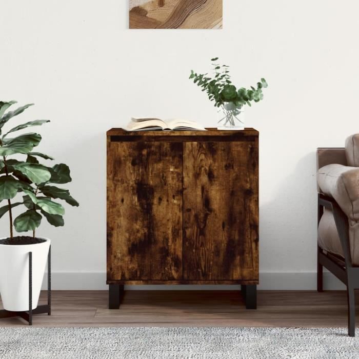 VidaXL Buffet Chêne fumé 60x35x70 cm Bois d'ingénierie 827169