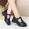 Mary Jane Soft-soled Women's Shoes, Chunky Heel Retro Platform Shoes, Soft Leather Loafers