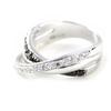 Silverring 'Romy' svart vit (rhodiumpläterad) - 8 mm