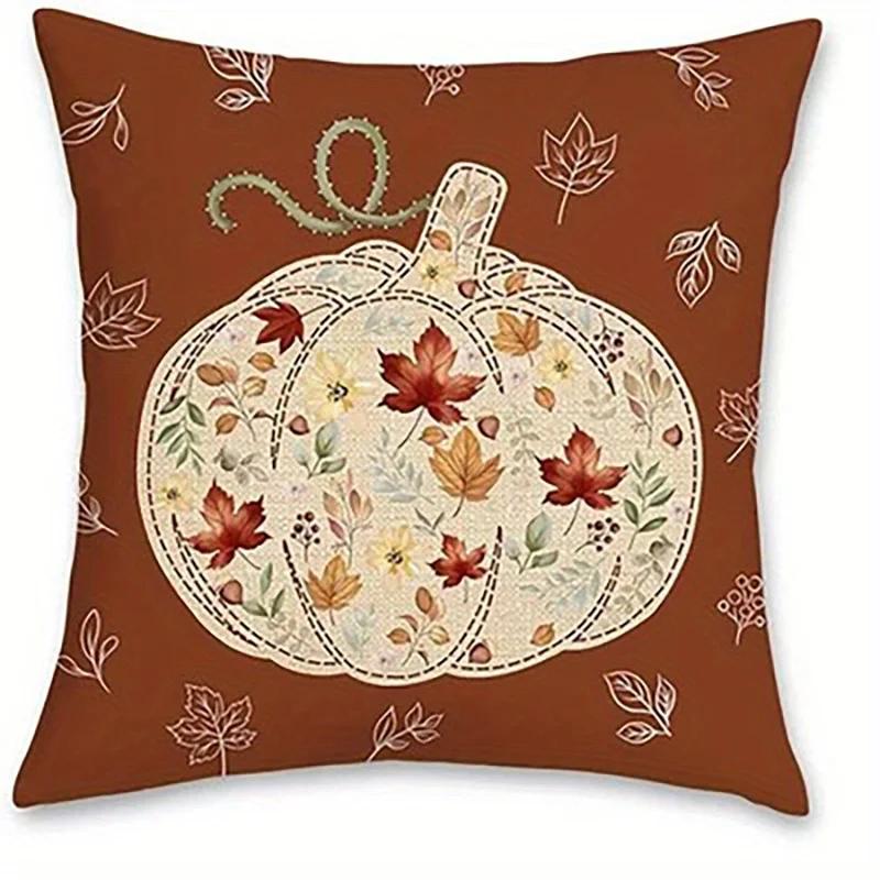 Home Decor Autumn Themed Pillowcases With Love And Home Pattern Cushion Cover Suitable For Sofa Bedroom Car Pillow Cover