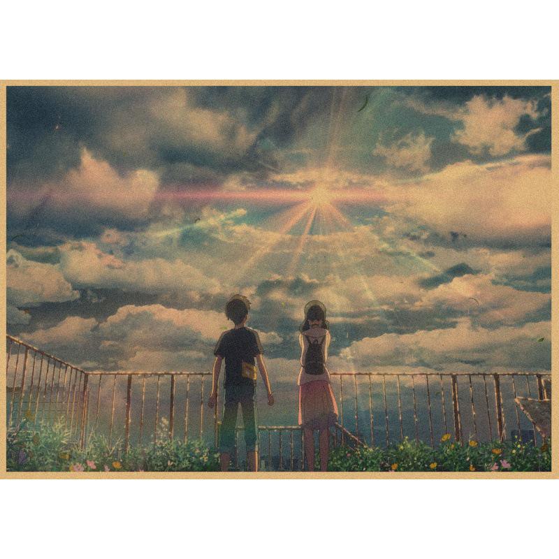 Large Decorative Weathering with You Anime Retro Kraft Poster Wall Art