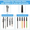 4 Pcs Heavy Duty Retractable Pull Pen Pencil Holder Universal Pencil Lanyard Ideal Grip Stretch Pen Holder with Belt Clip Key Ring Thick Nylon Cable