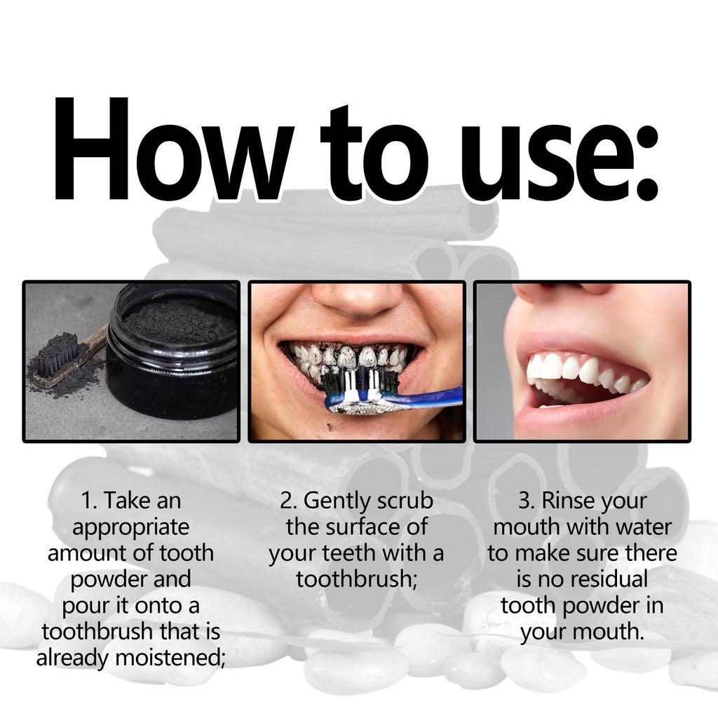 EELHOE Brightening Tooth Powder: Improves Yellowed Teeth and Stains, Freshens Breath, and Brightens Oral Hygiene.