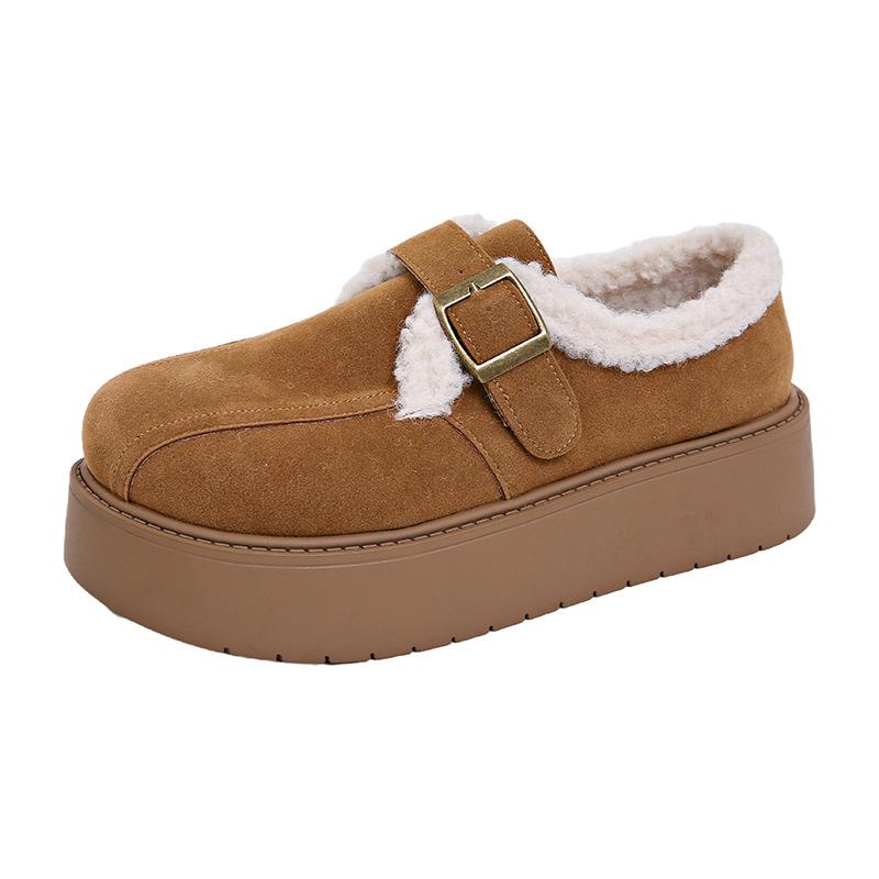 Jiaboken Cotton Shoes Women's Winter Velvet Warm Snow Boots Women's Thick-soled Cotton Boots