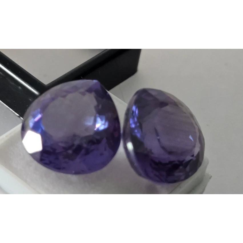 Natural Color Change Alexandrite Pear Cut 40+ Ct Pair Fabulous Loose Gemstone