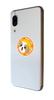 Staring Shih Tzu Gold & White Dog Sticker Orange Back Round L + SS Size [Set of 4] Ver.2 MK-2
