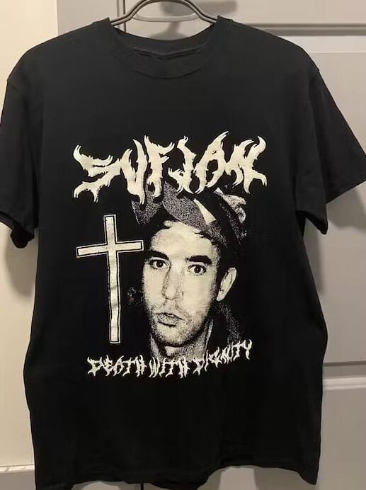 Vtg Sufjan Stevens Gift For Fans Cotton Unisex All Size Black Shirt BL303 XL