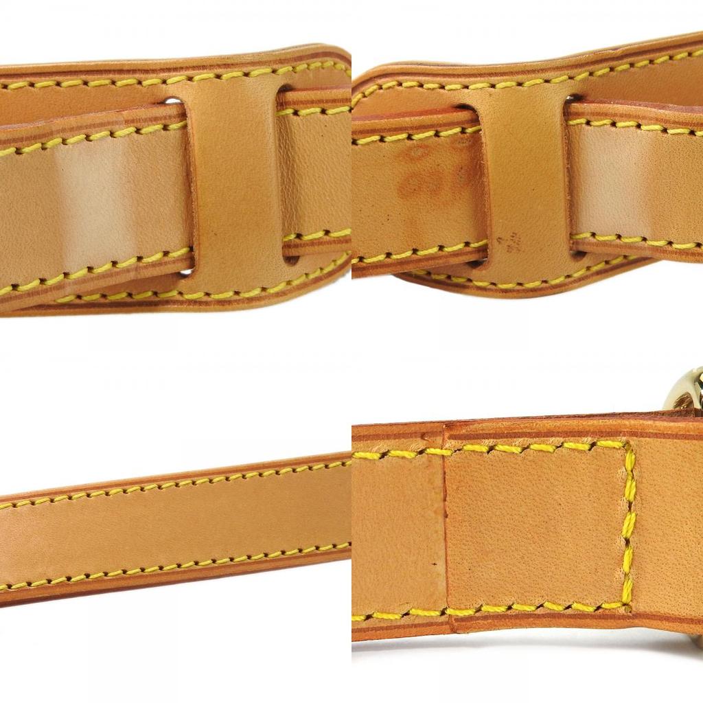 Used LOUIS VUITTON Shoulder Strap Nume Leather Beige Beige Bandouliere for Keepall