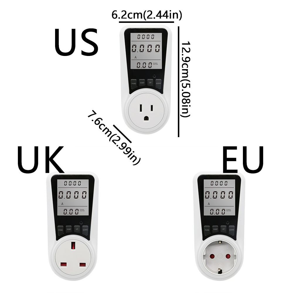 Digital Display Electrical Energy Monitor Socket Energy Monitor Electricity Consumption Monitoring