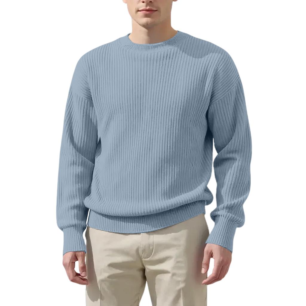 Men's Casual Loose Round Neck Sweater
