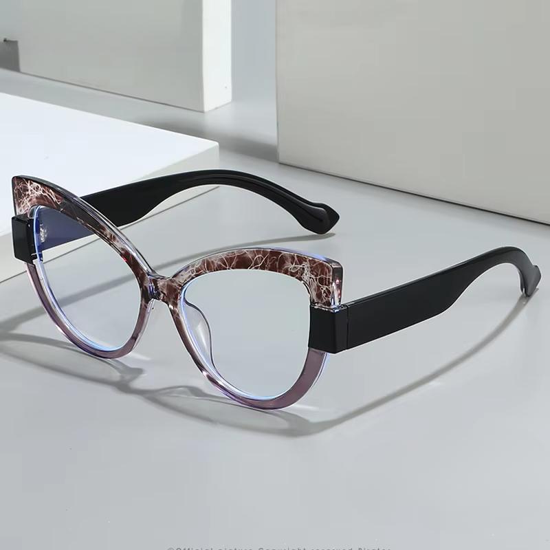 Vintage Large Frame Cat Eye Anti-blue Light Reading Glasses Woman Men Fashion High Definition Presbyopic Eyeglasses