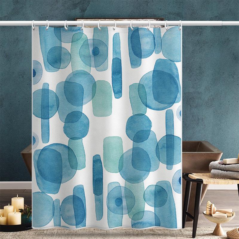 Bathroom Thickened Waterproof Curtain Mildew Proof Shower Curtain Shower Partition Curtain Shower Curtain Bathroom Curtain Free Perforation