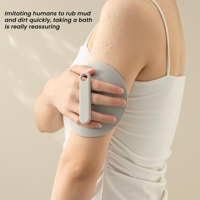 Silicone Bath Brush Silicone Gentle Exfoliating Three-Finger Anti-Slip Grip Body Scrubber Sensitive Skin Massage Tool