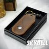 SKYBELL Genuine Leather Key Case for Mini Cooper and U25 BMW Leather Key Smart Key Skybell F65, F66, F67, J01, J05, Minis, Cover, Case, (Brown)